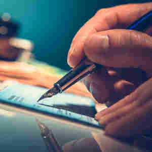 writing a check