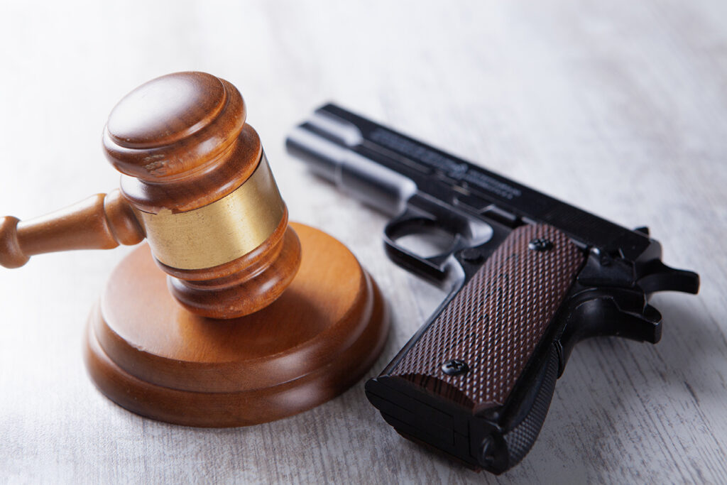 gavel and gun representing second amendment laws are changing in america